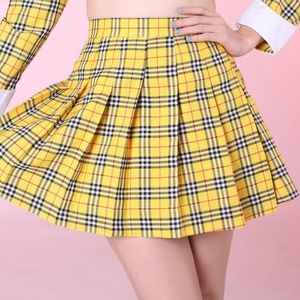 BRAND NEW Glitters For Dinner Yellow Plaid Skirt